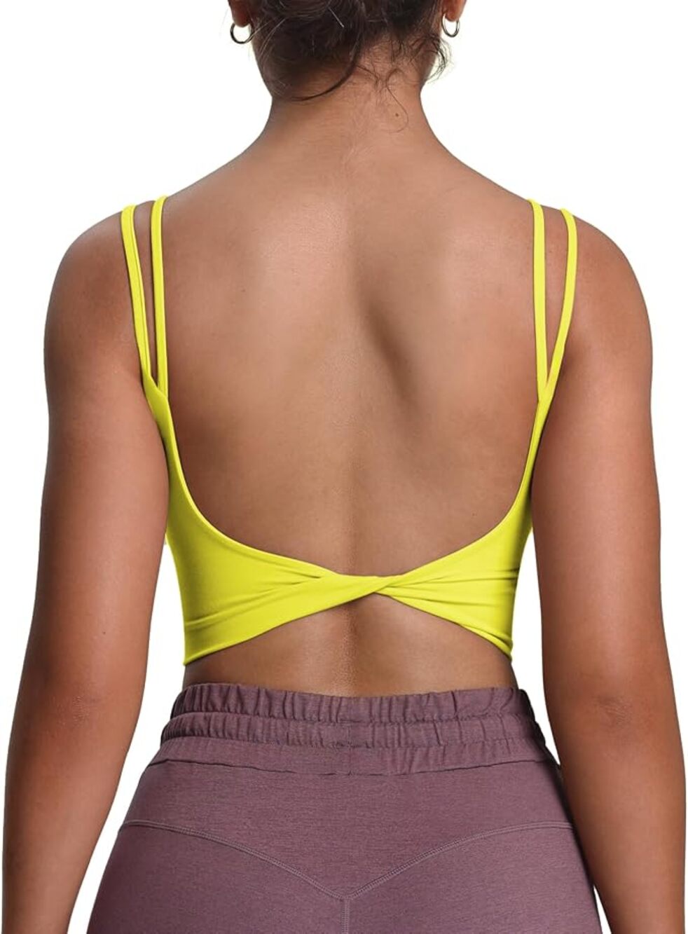 Aoxjox Metamorph Twist Back Cami Bra twin spaghetti straps u back hollow removab